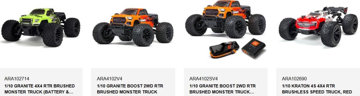 Arrma AR320403 Wheelie Bar Set: 4x4 Granite Mega / Big Rock - BOBBYRC