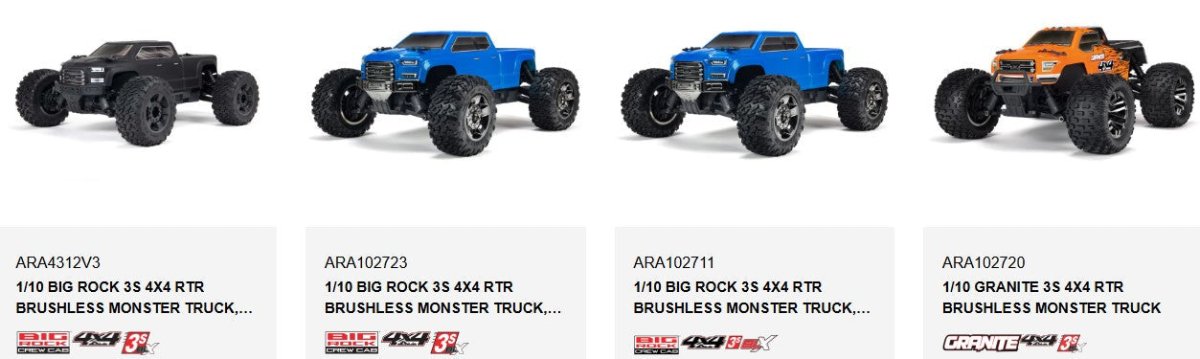 Arrma AR320403 Wheelie Bar Set: 4x4 Granite Mega / Big Rock - BOBBYRC
