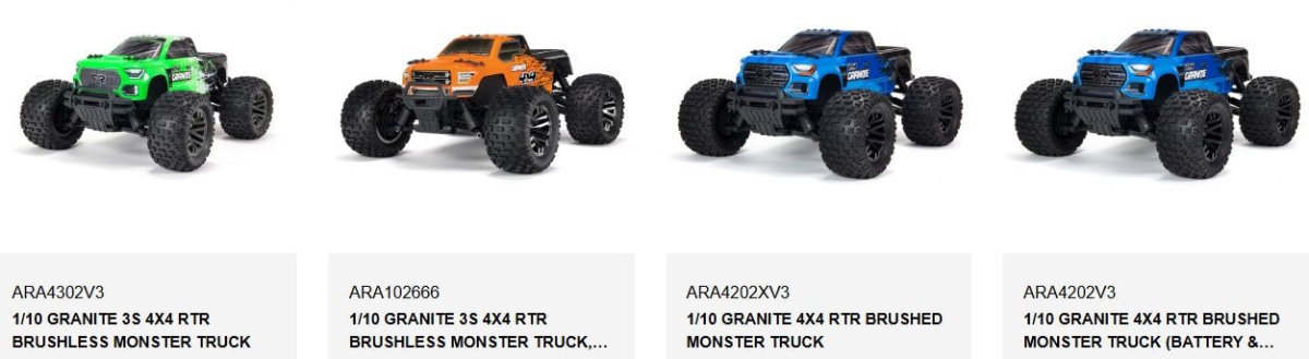 Arrma AR320403 Wheelie Bar Set: 4x4 Granite Mega / Big Rock - BOBBYRC