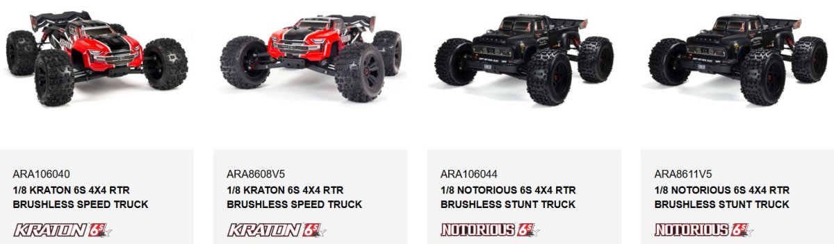 ARRMA AR480006 Rear Wing : Kraton / Outcast / Talion / Typhon 6S BLX - BOBBYRC