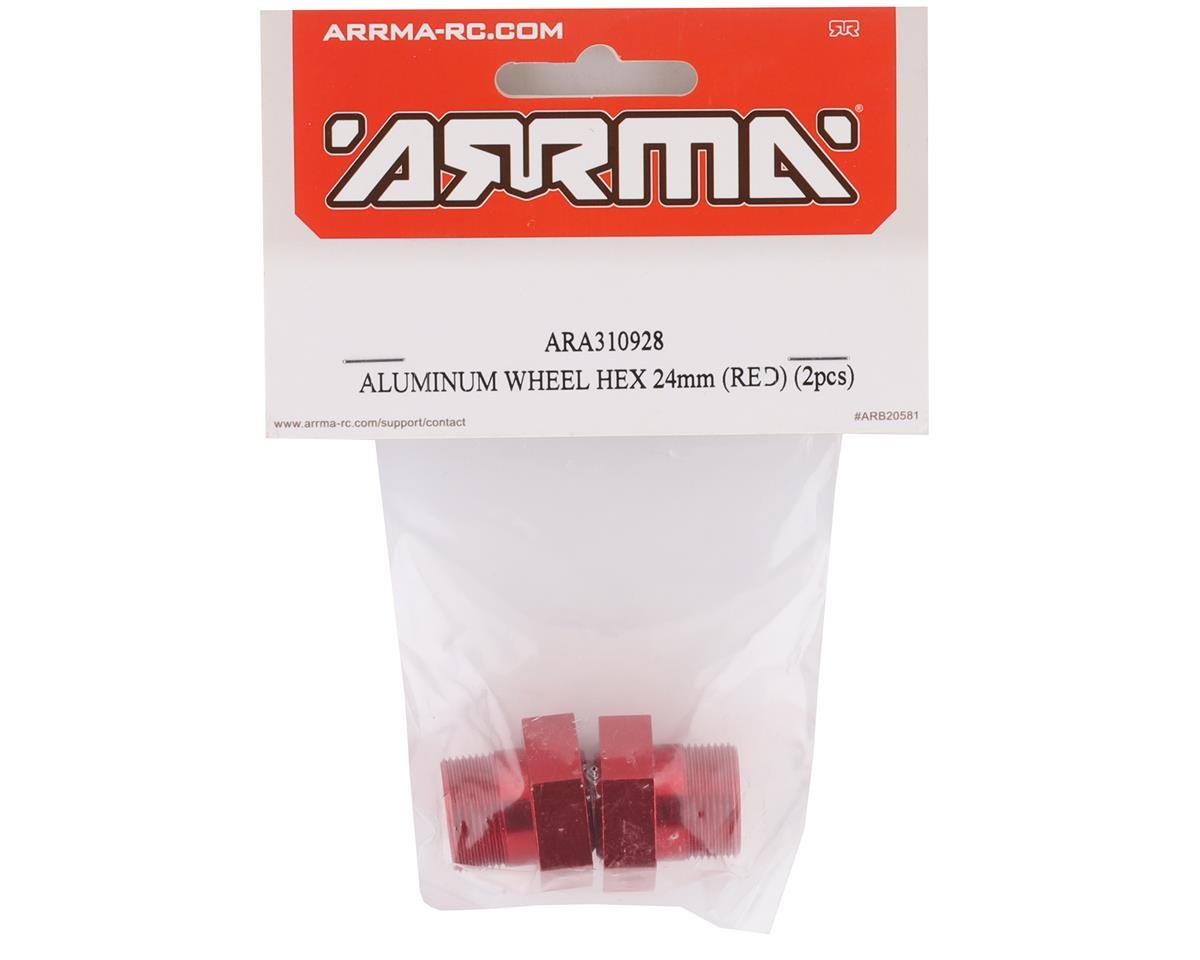 ARRMA ARA310928 Aluminum Wheel Hexes for 1/5 8S BLX 24mm Kraton / Outcast - BOBBYRC