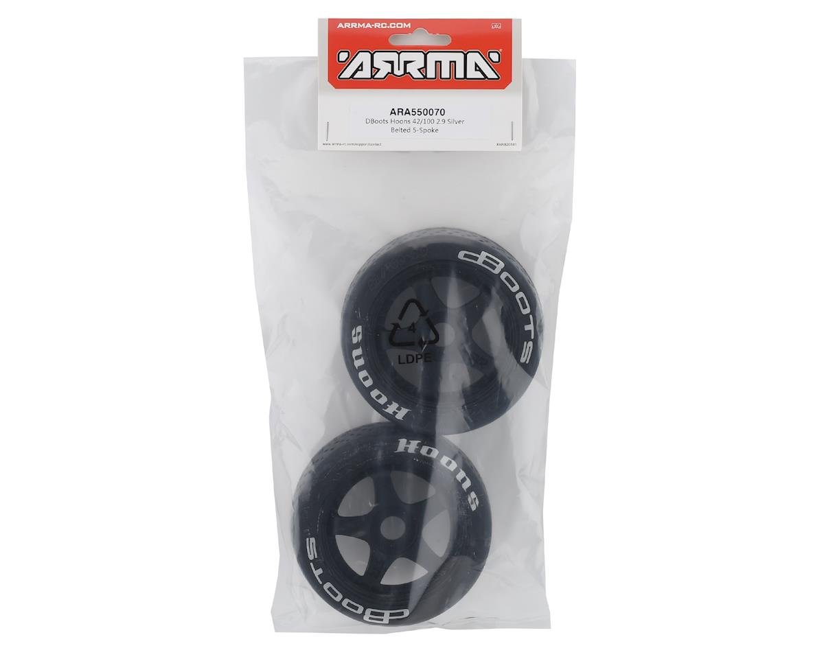 Arrma DBoots Hoons 42/100 2.9 Belted Pre - Mounted Tires(Silver)1/7 Infraction / Limitless - BOBBYRC