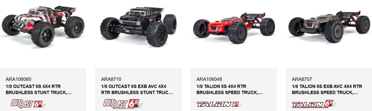 Arrma Front Lower Suspension Arms (2) Outcast, Talion, Notorious Kraton 6S EXB - BOBBYRC