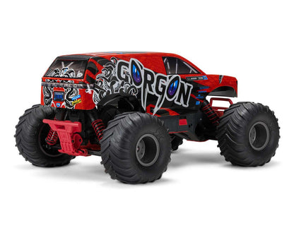 Arrma Gorgon 4X2 MEGA 550 Brushed 1/10 Monster Truck RTR (Red) w/SLT2 2.4GHz Radio, Battery & Charger - BOBBYRC