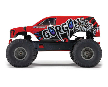 Arrma Gorgon 4X2 MEGA 550 Brushed 1/10 Monster Truck RTR (Red) w/SLT2 2.4GHz Radio, Battery & Charger - BOBBYRC