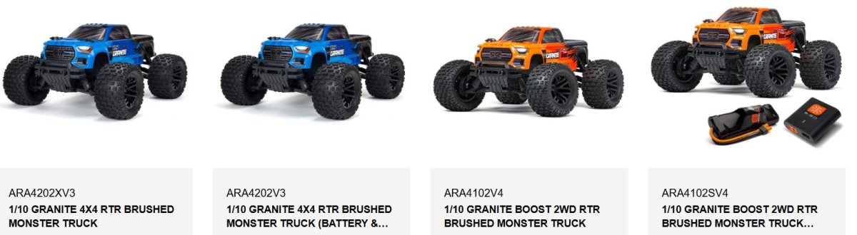 Arrma Granite Mega or Granite 3S BLX Bumper Set - BOBBYRC
