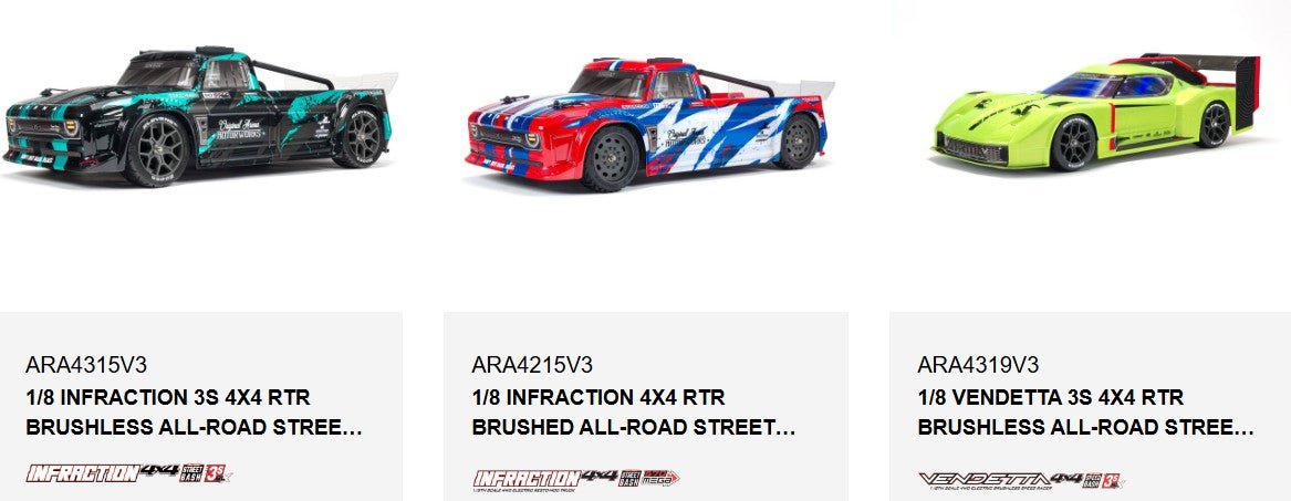 ARRMA INFRACTION VENDETTA 4X4 3S BLX Tires & Wheels( Elevens Tyres Rims DBoots - BOBBYRC