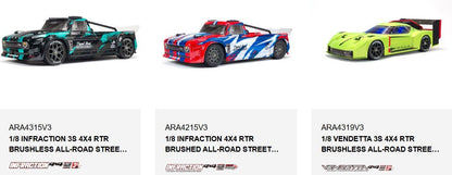 ARRMA INFRACTION VENDETTA 4X4 3S BLX Tires & Wheels( Elevens Tyres Rims DBoots - BOBBYRC