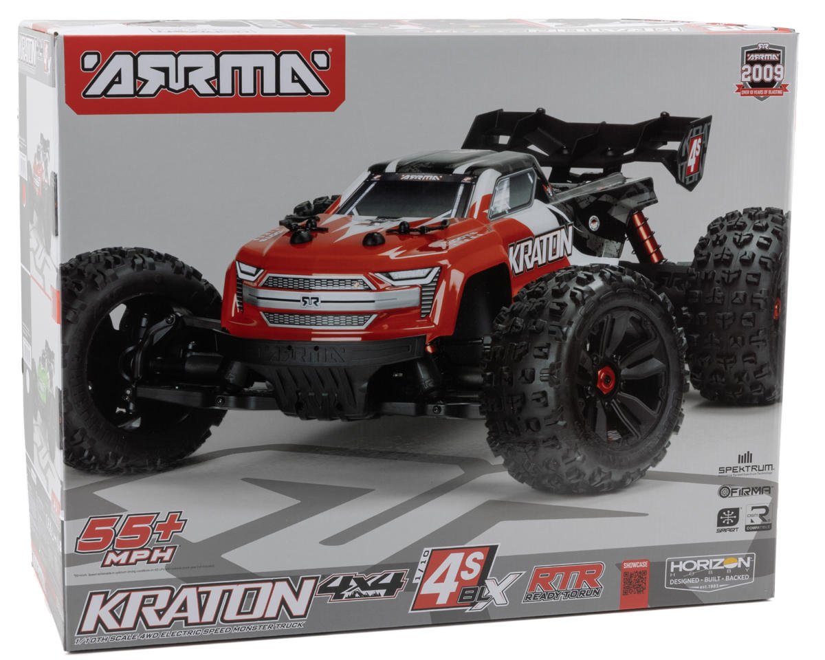Arrma Kraton 4S V2 BLX RTR 1/10 4WD Brushless Monster Truck (Green) w/SLT3 2.4GHz Radio & Smart ESC - BOBBYRC