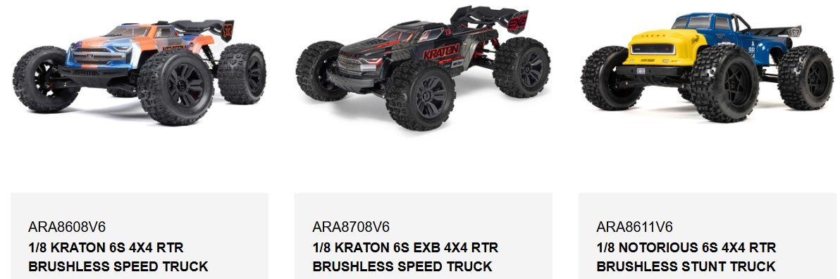 Arrma Kraton EXB Rear Lower Suspension Arms ARA330654 - BOBBYRC
