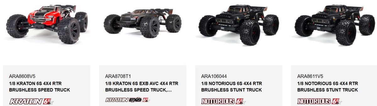 Arrma Kraton EXB Rear Lower Suspension Arms ARA330654 - BOBBYRC