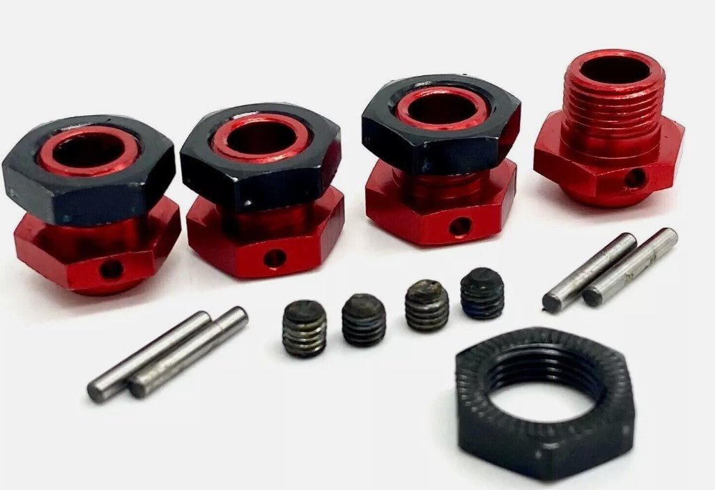ARRMA LIMITLESS V2 6S - 17MM HEX HUBS (RED WHEEL HEXES BLACK NUTS PINS ARA7116V2 - BOBBYRC