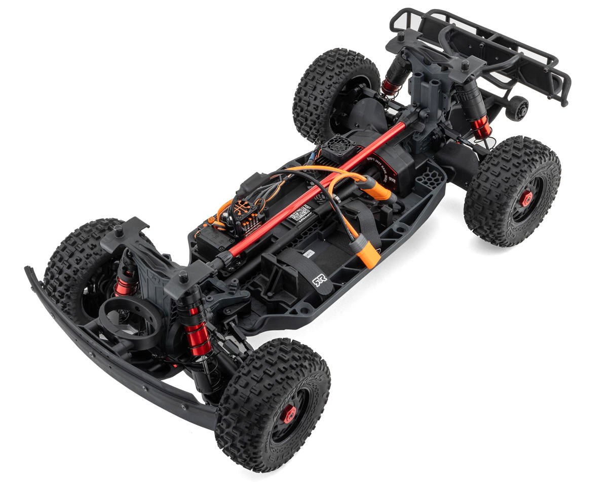 Arrma Mojave 4S BLX Brushless 1/8 4WD RTR Electric Desert Truck (White/Red) w/Spektrum SLT3 2.4GHz Radio - BOBBYRC