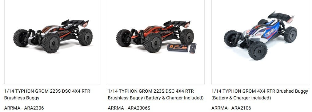 Arrma TYPHON GROM BLX - Wheels & Tires (set of 4) 2 - ho dboots ARA2306 - BOBBYRC