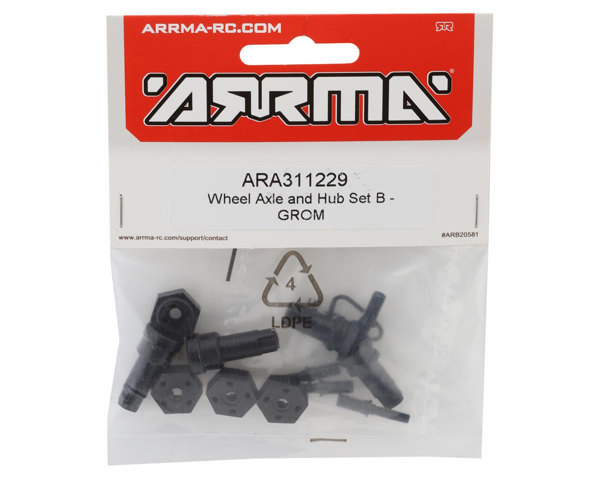 Arrma Wheel Axles & Hubs Set For 1/16 MOJAVE GROM Brushed / 1/12 NASCAR RC Racecar - BOBBYRC