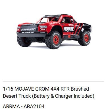Arrma Wheel Axles & Hubs Set For 1/16 MOJAVE GROM Brushed / 1/12 NASCAR RC Racecar - BOBBYRC