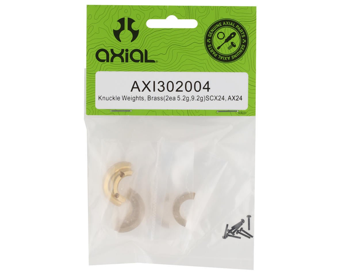 Axial 302004 Knuckle Weights, Brass 5.2g/9.2g (4): SCX24, AX24 - BOBBYRC