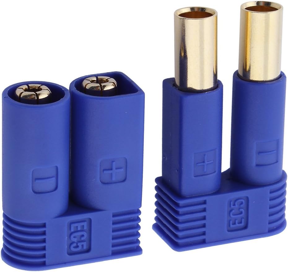 BOBBYRC 1 Pairs EC5 Connectors Female / Male 5.0mm Gold Bullet Connector - BOBBYRC