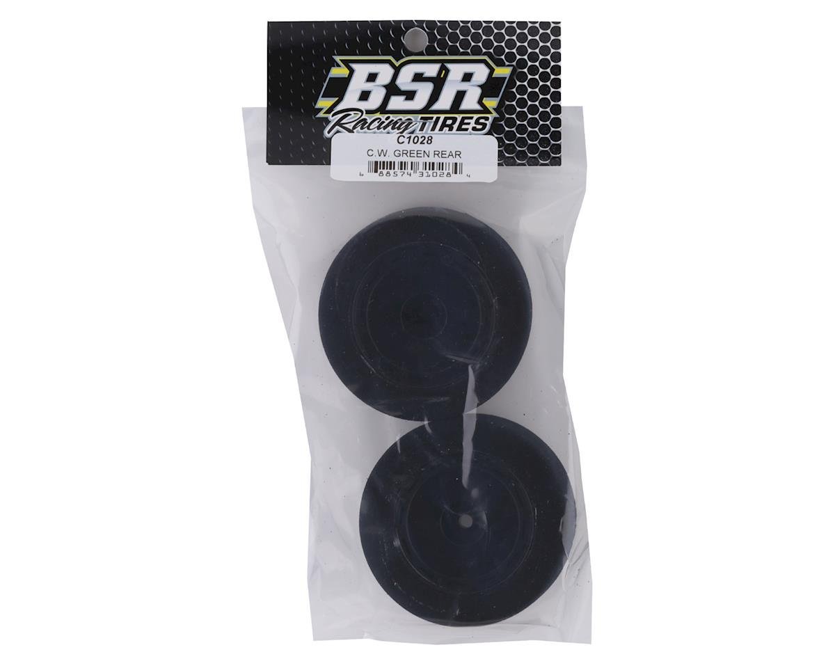 BSR Racing Custom Works Dirt Oval Rear Mounted Foam Tires (2) (Green) - BOBBYRC