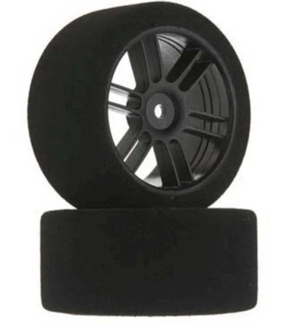 BSR Racing Drag Foam Tires (Black) (2) (45mm Wide/68mm Diameter) (30 Shore) w/12mm Hex - BOBBYRC