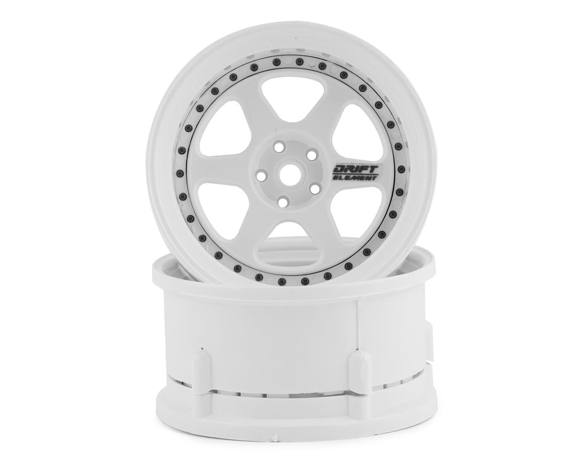 DS Racing Drift Element 6 Spoke Drift Wheels (2) (Adjustable Offset) w/12mm Hex - BOBBYRC
