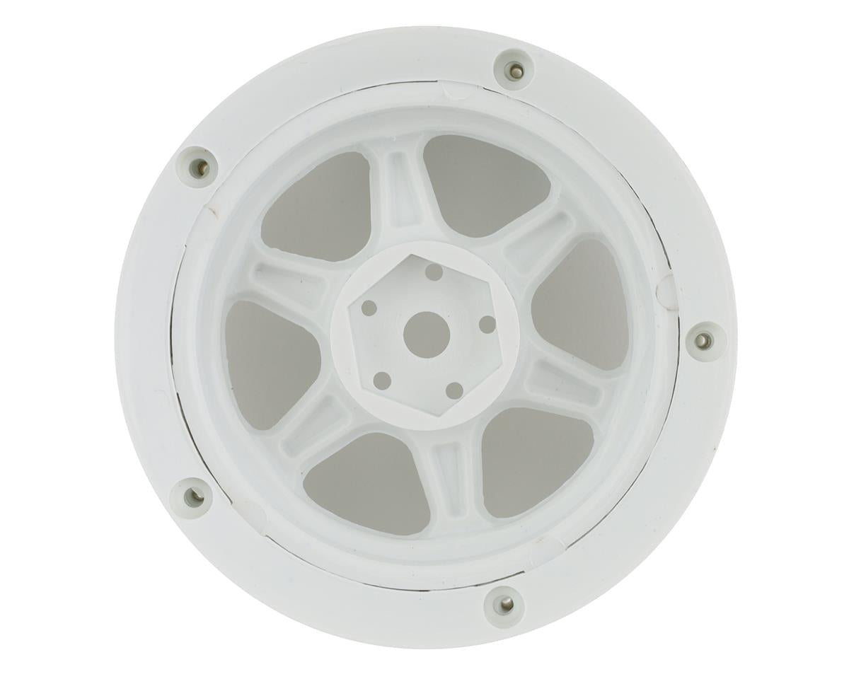 DS Racing Drift Element 6 Spoke Drift Wheels (Triple White) (2) (Adjustable Offset) w/12mm Hex - BOBBYRC