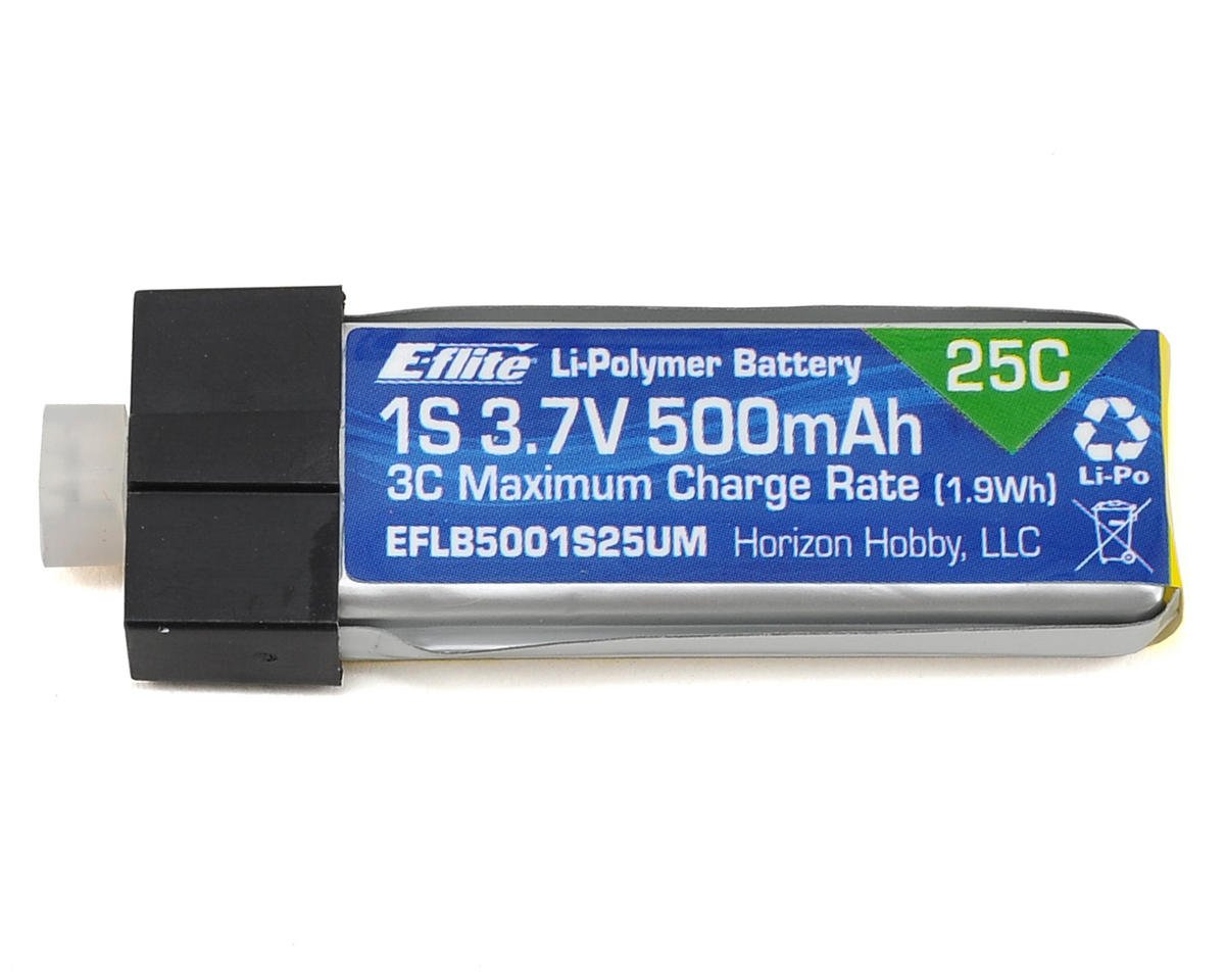 E - flite 1S 25C High Current LiPo Battery Pack w/UMX Connector (3.7V/500mAh) - BOBBYRC