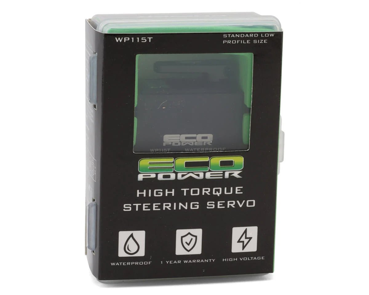EcoPower WP115T Low Profile Waterproof High Torque Metal Gear Servo for 1/10 2wd Buggies & Shift/Dig - BOBBYRC