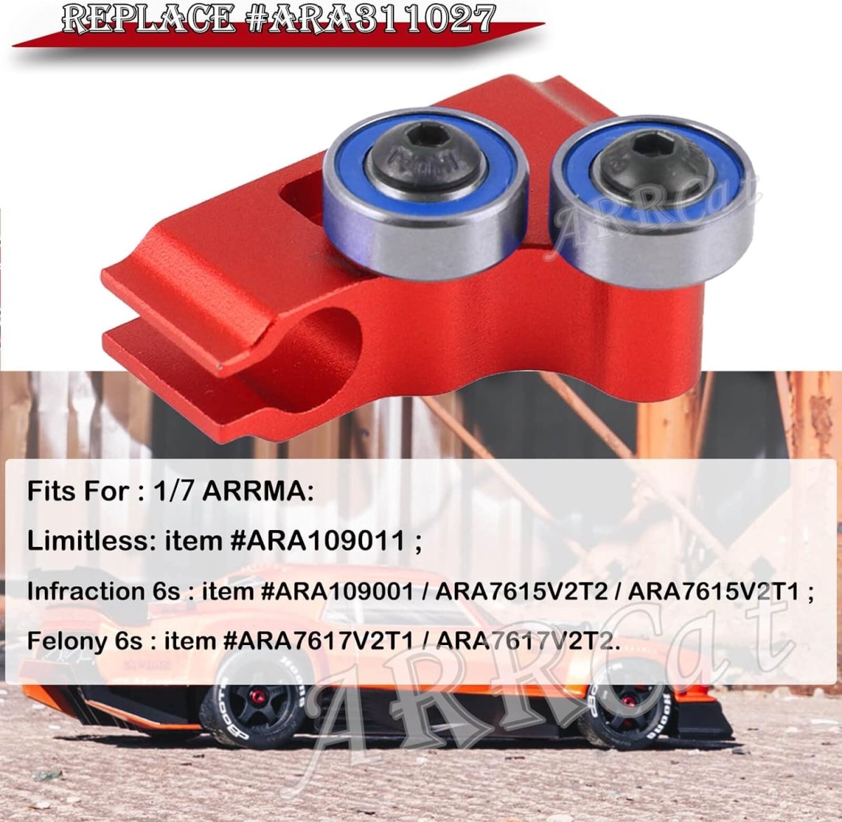 Felony/Limitless/Infraction V2 Aluminum Center Drive shaft High Speed Support - BOBBYRC