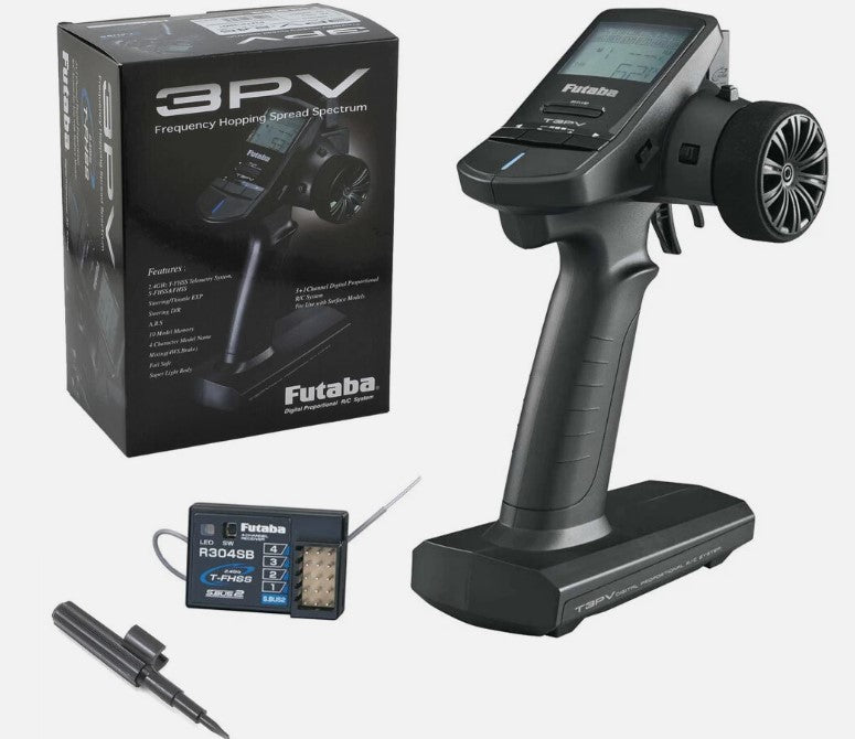 Futaba 3PV 3 - Channel 2.4GHz FHSS/S - FHSS Radio System w/R304SB Receiver - BOBBYRC