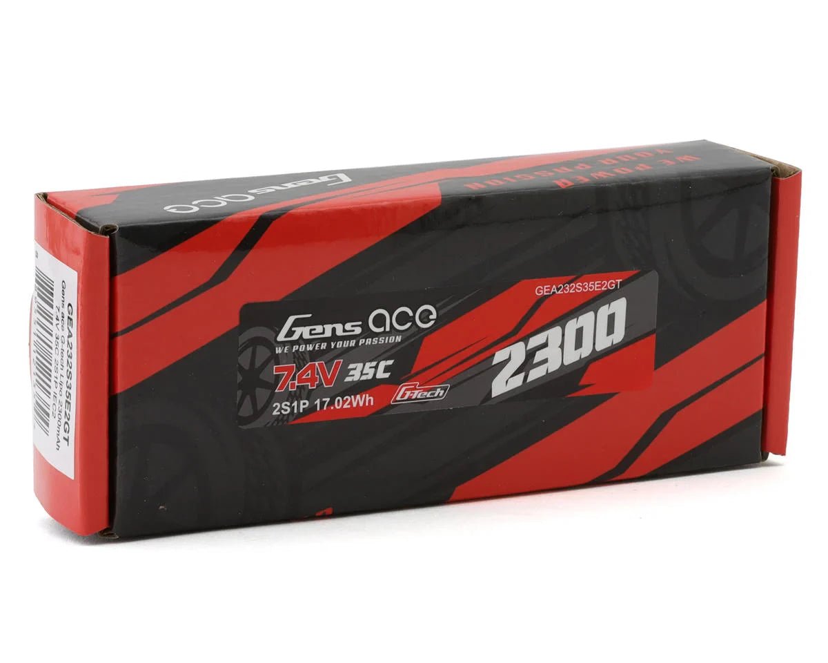 Gens Ace 2S 35C Lipo Battery Pack (7.4V/2300mAh) w/iEC2 Grom Series, Losi NASCAR - BOBBYRC