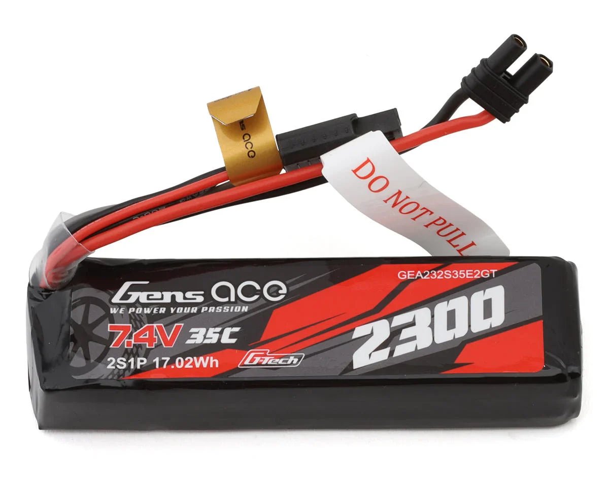 Gens Ace 2S 35C Lipo Battery Pack (7.4V/2300mAh) w/iEC2 Grom Series, Losi NASCAR - BOBBYRC