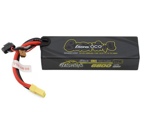 Gens Ace G - Tech Smart 3S Bashing Series Hardcase LiPo Battery 120C (11.1V/6800mAh) w/EC5 Connector - BOBBYRC