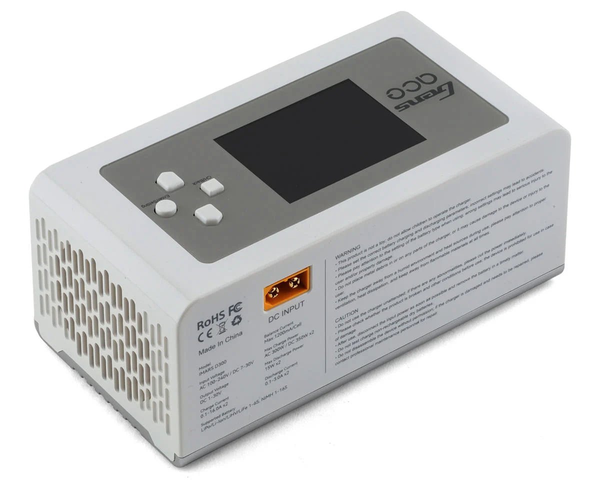 Gens Ace Imars D300 G - Tech Smart Dual AC/DC Charger (6S/16A) (White) (AC - 300W) (DC - 350W x2) - BOBBYRC