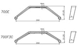Align/T-Rex Helicopters 760X 700X 700L 700 Nitro Pro Complete Landing Skid White