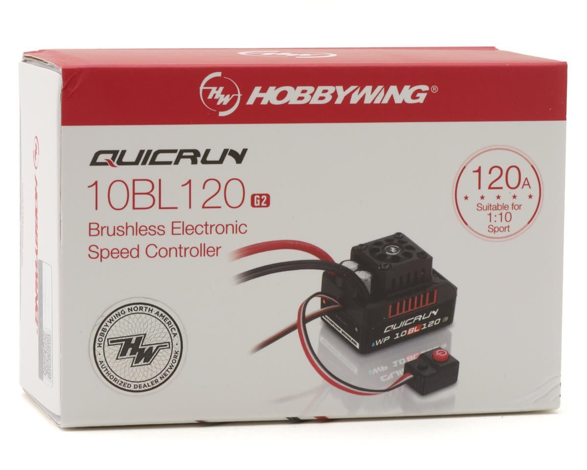 Hobbywing QuicRun 10BL120 G2 120A 1/10 Sensorless Brushless ESC - BOBBYRC