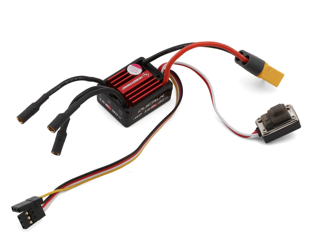 Hobbywing Quicrun WP - 16BL30 G2 (2 - 3S) Waterproof Mini Sensorless Brushless ESC 1/16 and 1/18 - BOBBYRC
