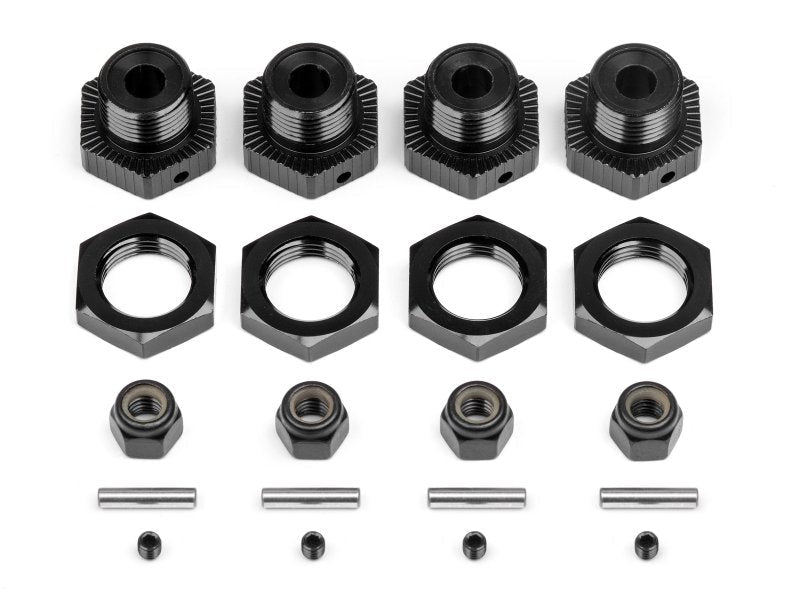 HPI Racing Aluminum Wheel Hex Hub Set, 17mm, Black, Savage X/XL (4pcs) - BOBBYRC