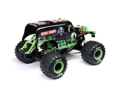 Losi 1/18 Mini LMT 4X4 Brushed RTR Monster Truck (Grave Digger) w/SLT2 2.4GHz Radio, Battery & Charger - BOBBYRC
