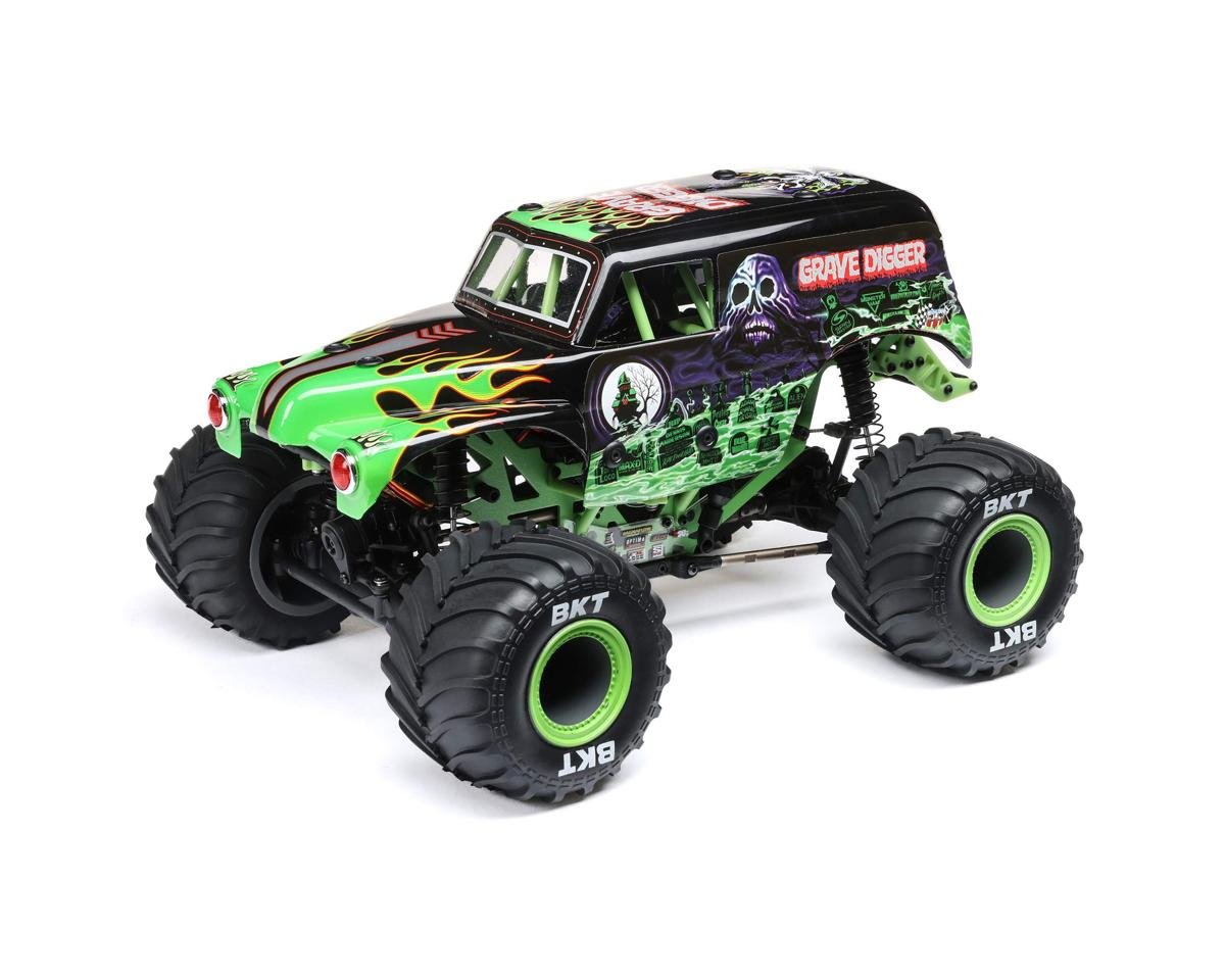 Losi 1/18 Mini LMT 4X4 Brushed RTR Monster Truck (Grave Digger) w/SLT2 2.4GHz Radio, Battery & Charger - BOBBYRC