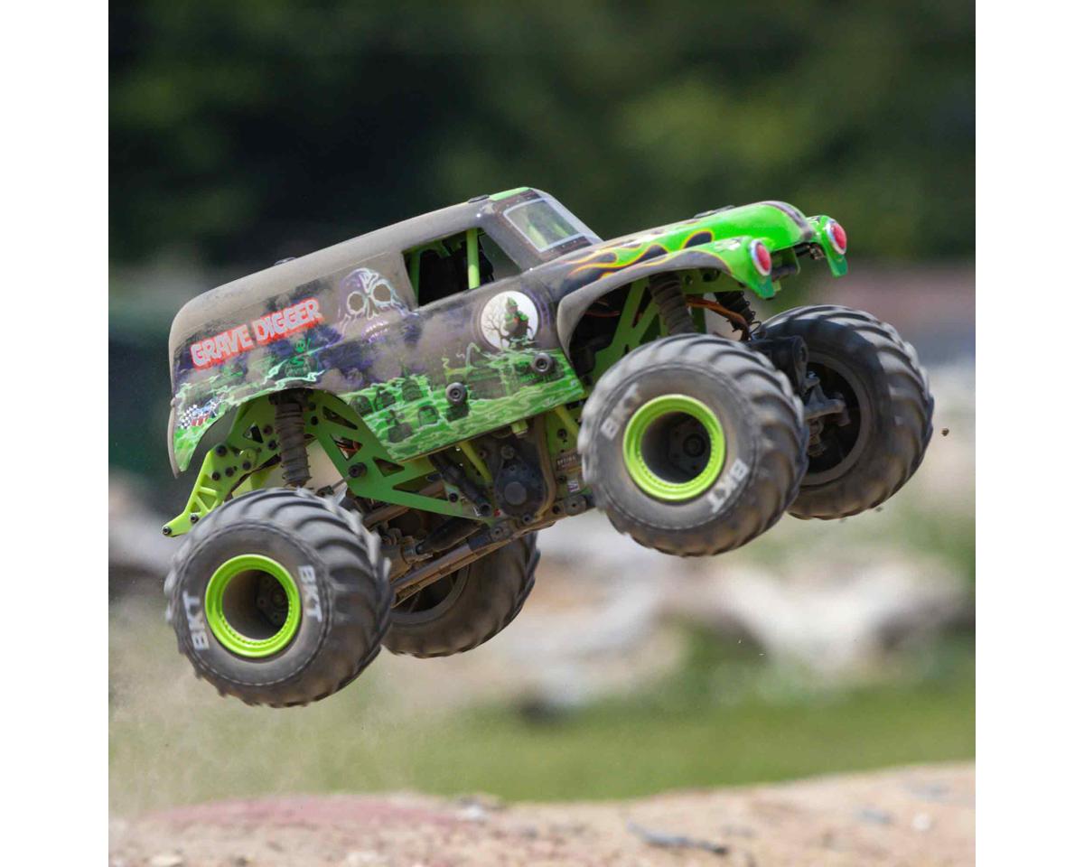 Losi 1/18 Mini LMT 4X4 Brushed RTR Monster Truck (Grave Digger) w/SLT2 2.4GHz Radio, Battery & Charger - BOBBYRC