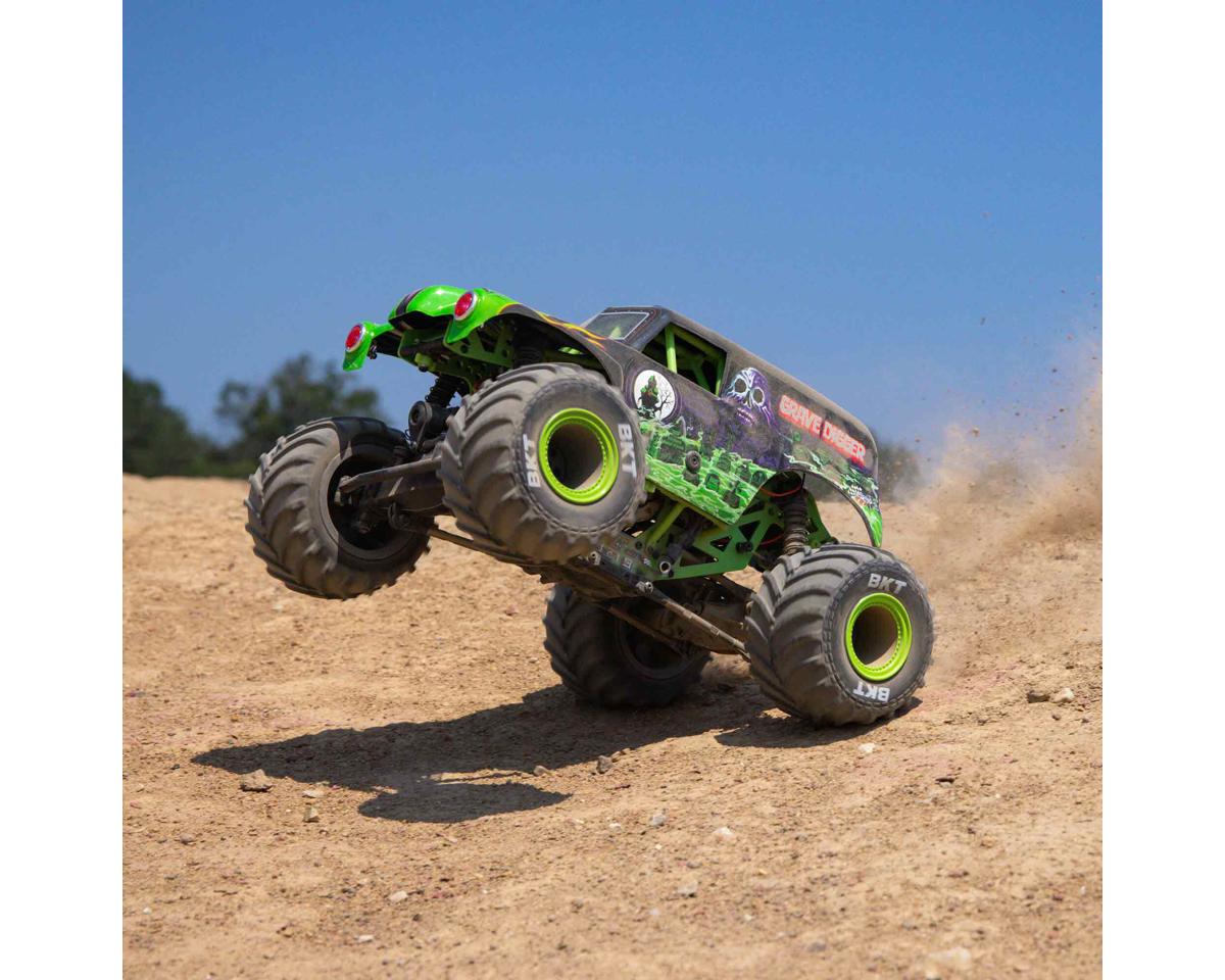 Losi 1/18 Mini LMT 4X4 Brushed RTR Monster Truck (Grave Digger) w/SLT2 2.4GHz Radio, Battery & Charger - BOBBYRC