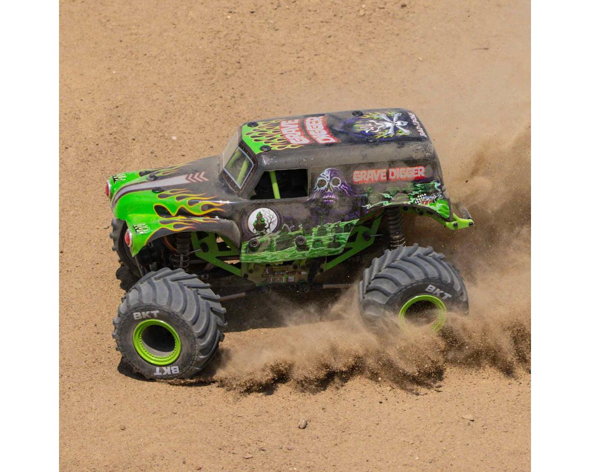 Losi 1/18 Mini LMT 4X4 Brushed RTR Monster Truck (Grave Digger) w/SLT2 2.4GHz Radio, Battery & Charger - BOBBYRC