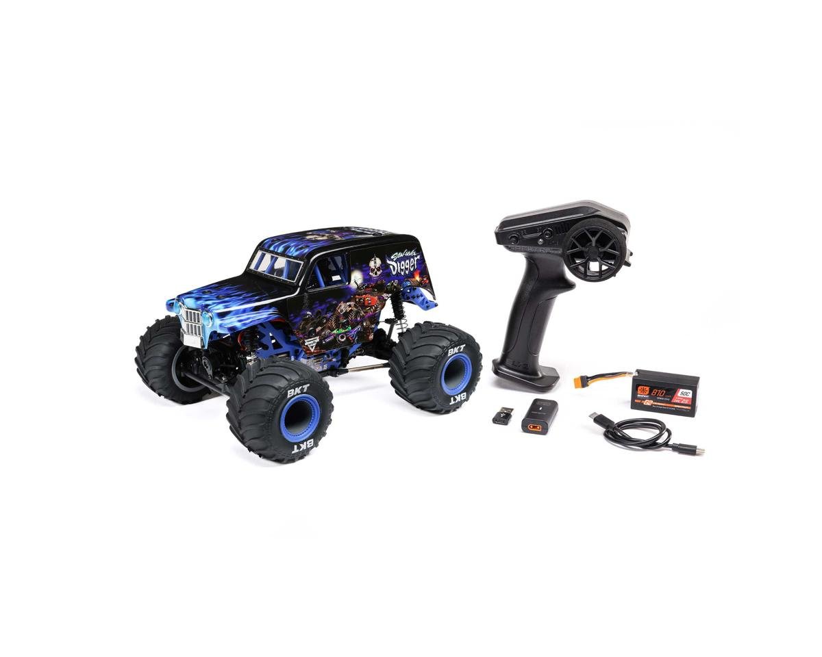 Losi 1/18 Mini LMT 4X4 Brushed RTR Monster Truck (Son - Uva Digger) w/SLT2 2.4GHz Radio, Battery & Charger - BOBBYRC