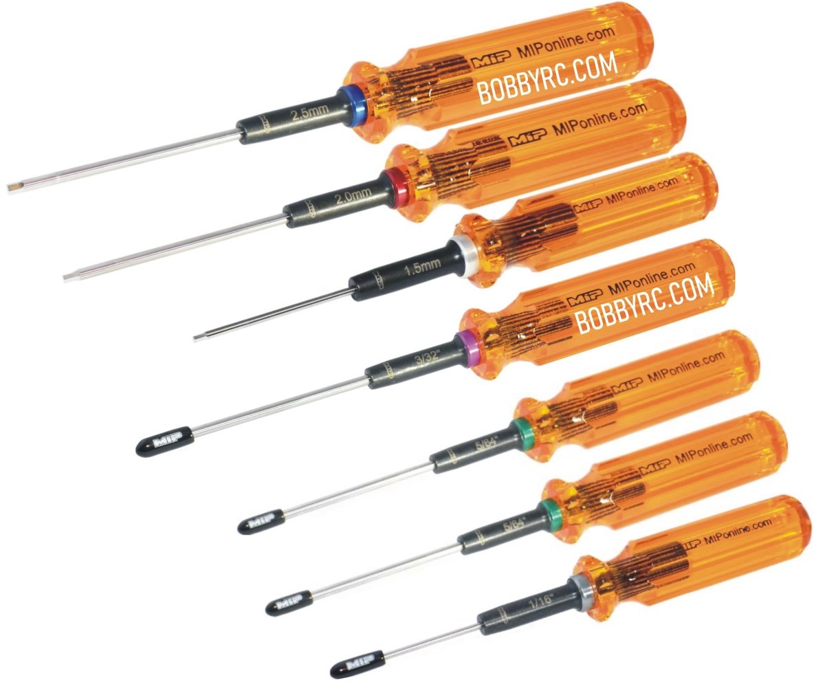 MIP Standard SAE & Metric Hex Set (7) 3/32 5/64 1/16 .050 1.5mm 2.0mm 2.5mm - BOBBYRC