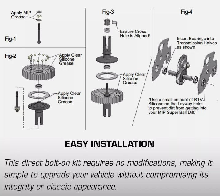 MIP Super 16210 Ball Differential Tamiya Blackfoot/ Monster Beetle - BOBBYRC