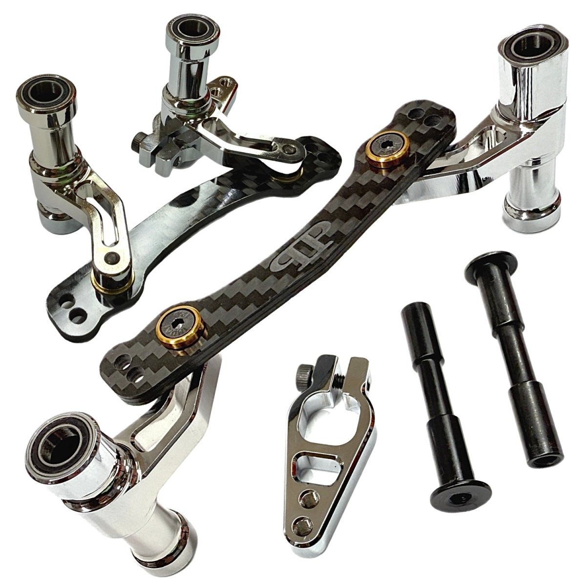 Perfect Pass 7075 Aluminum & Carbon Fiber Steering Assembly for Arrma 6S / 1/7 (Kraton, Limitless, Infraction) - BOBBYRC