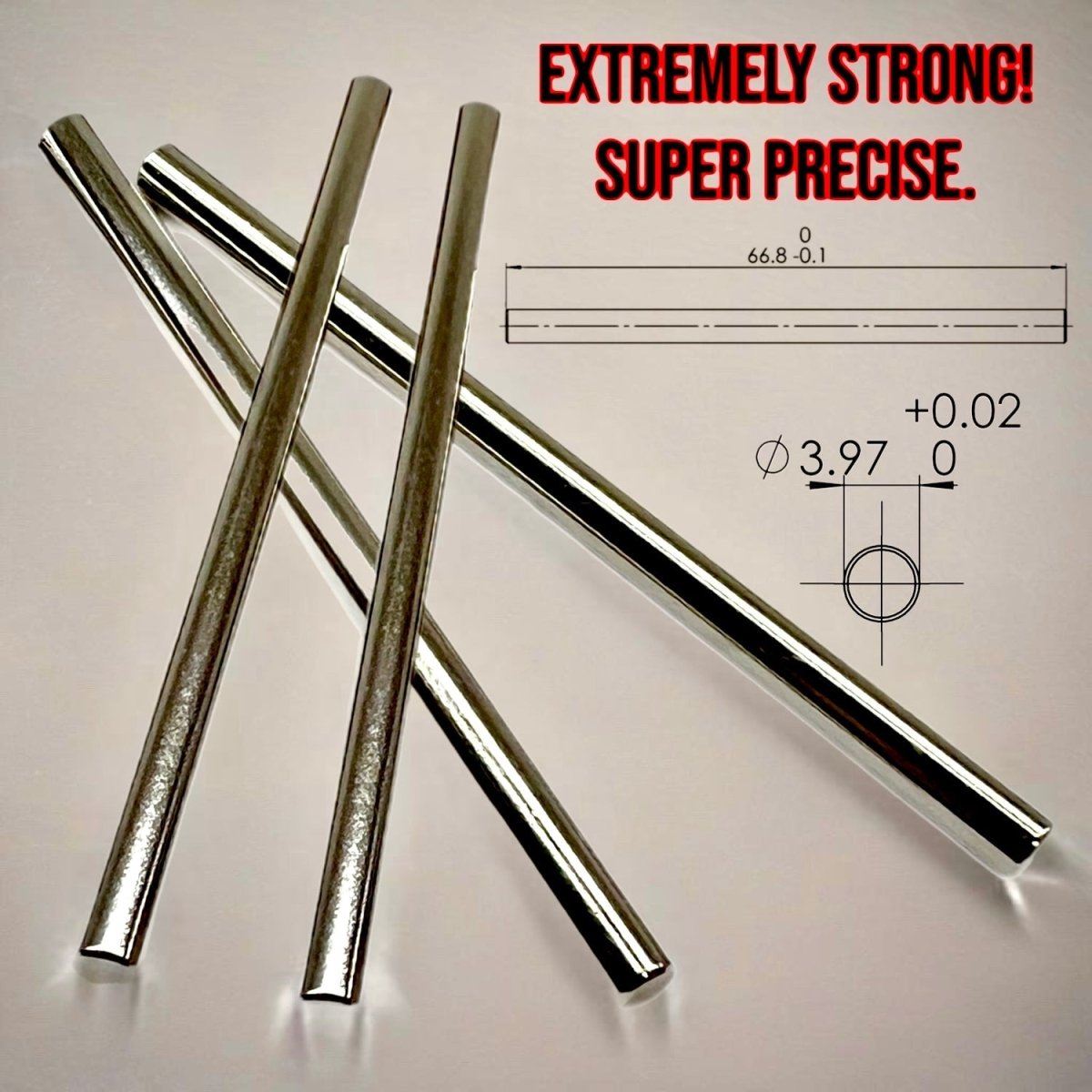 Perfect Pass Extremely Heavy Duty Steel Hinge Pins Set For All Arrma 6S - BOBBYRC