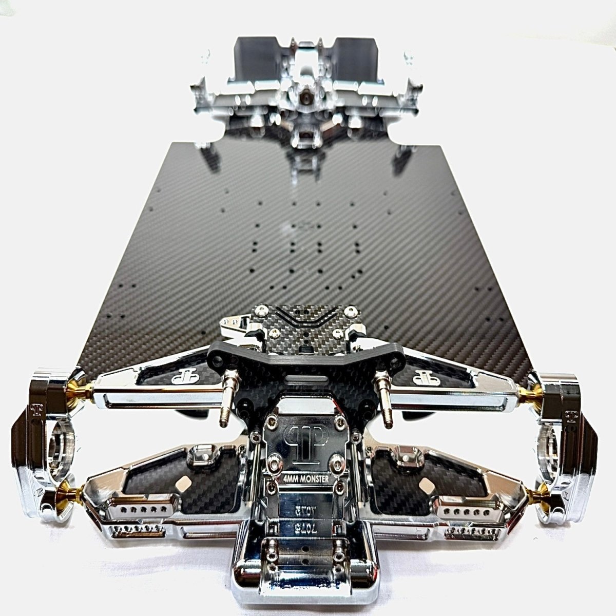 Perfect Pass MATTE 7075 Aluminum Reinforced Carbon Fiber GT Chassis For 1/7 Arrma - BOBBYRC