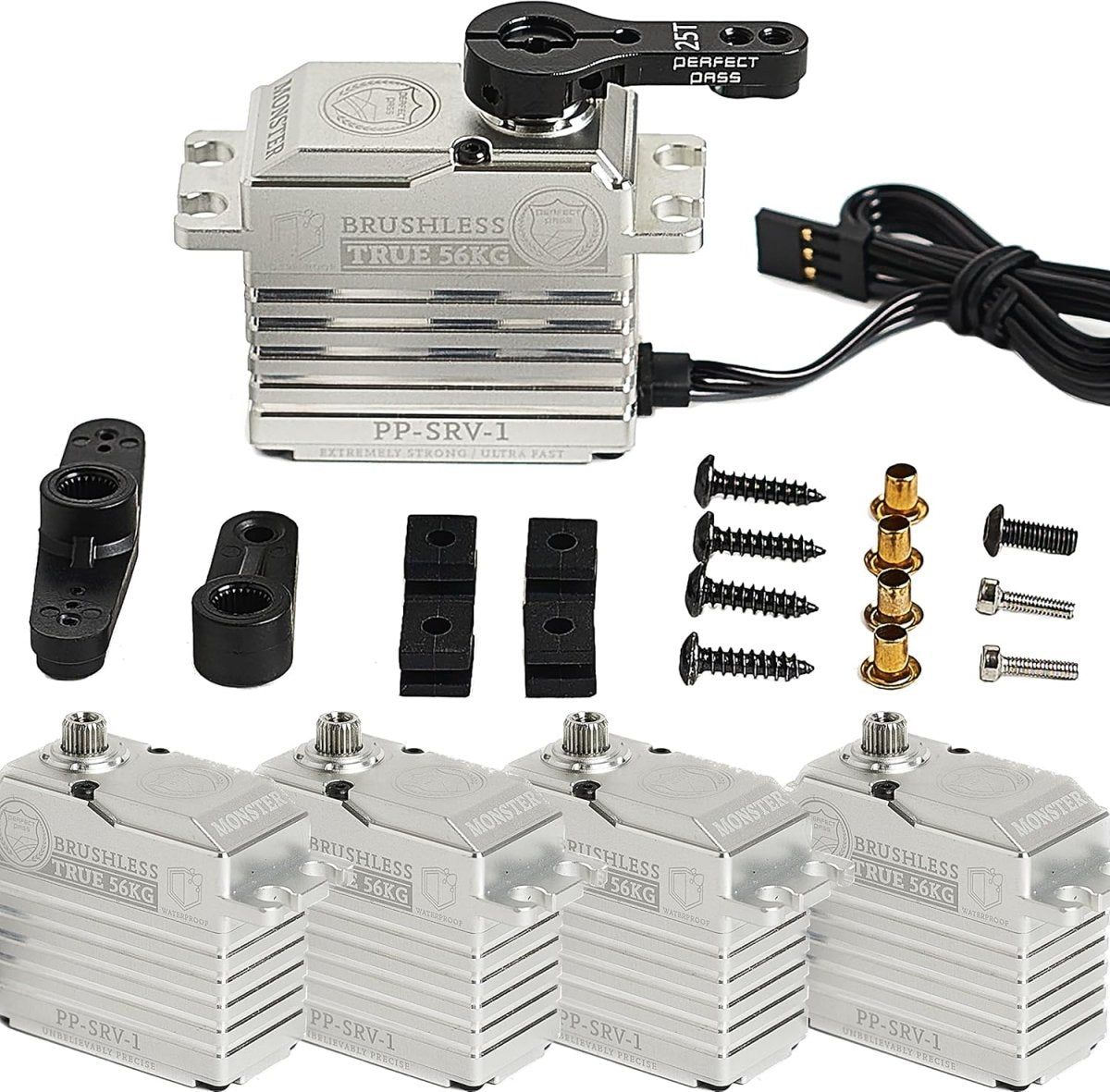 Perfect Pass Monster Servo for 1/7 - 1/8 - 1/10 Insane Speed Power & Accuracy! - BOBBYRC